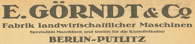 E. Görndt & Co., Fabrik landwirtschaftlicher Maschinen